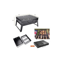 Portable Bbq Charcoal Grill Black 20 x 35 x 27cm