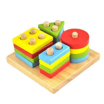 Wooden Geometric Shape Matching Set