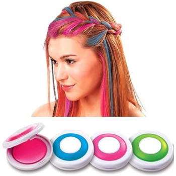 Allstar Innovations 4-Piece Hair Chalk Set Multicolour