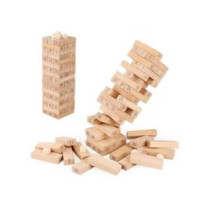 Unique 51-Piece Wooden Tower Building Block Toy