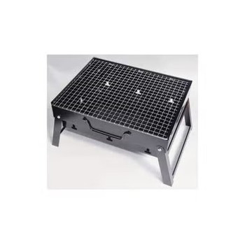 Foldable Portable Grill For Trips And Camping Silver 35 x 27 x 20cm