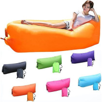Inflatable Sofa Camping Sofa Beach Banana Lounge Air Bed Lounger
