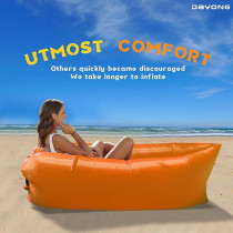 Inflatable Sofa Camping Sofa Beach Banana Lounge Air Bed Lounger