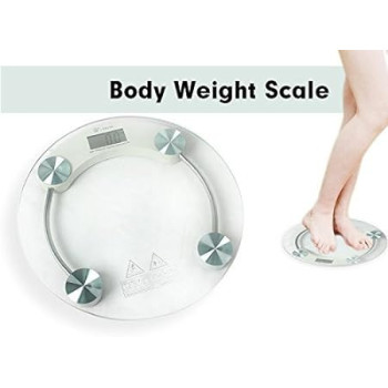 Digital Glass Round Weight Scale Clear