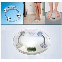 Digital Glass Round Weight Scale Clear
