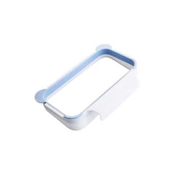2-Piece Door Back Hanging Trash Storage Holder, White/Blue