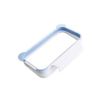 2-Piece Door Back Hanging Trash Storage Holder, White/Blue
