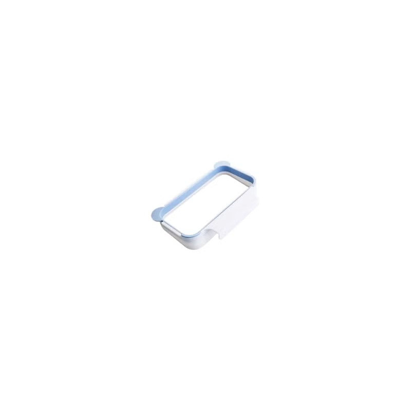 2-Piece Door Back Hanging Trash Storage Holder, White/Blue