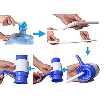 Hand Press Water Pump Blue/White Colour