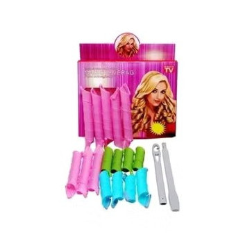 Magic Leverag 18-Piece Hair Curler Set Pink/Blue/Green Colour