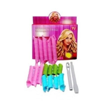 Magic Leverag 18-Piece Hair Curler Set Pink/Blue/Green Colour