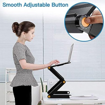 Foldable Laptop Stand With 2 Cooling Fan E Table