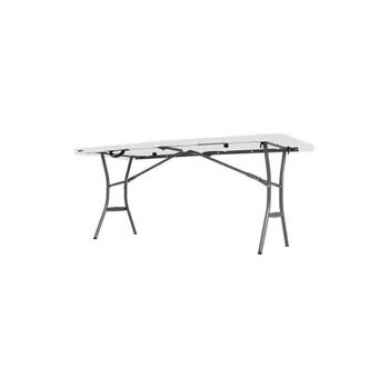 Lifetime 6-Foot Fold-In-Half Table White Granite 183.8 x 76.2 x 73.7cm