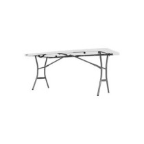 Lifetime 6-Foot Fold-In-Half Table White Granite 183.8 x 76.2 x 73.7cm