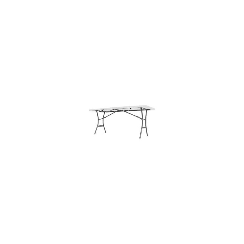 Lifetime 6-Foot Fold-In-Half Table White Granite 183.8 x 76.2 x 73.7cm