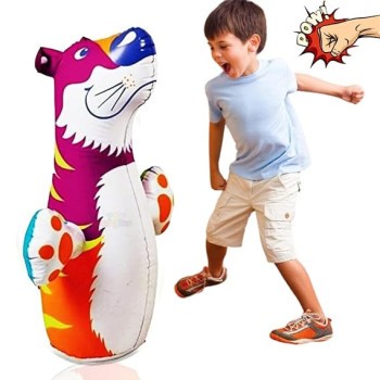 Krireen Inflatable Tiger 3D Bop Bag