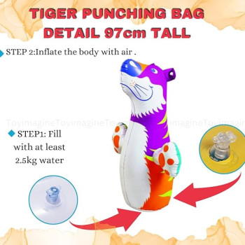 Krireen Inflatable Tiger 3D Bop Bag