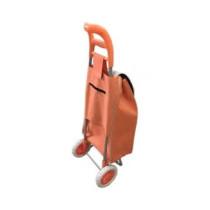 Portable Foldable Trolley Bag Orange/Grey 10Centimeter