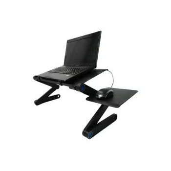 Foldable E-Table With Mouse Pad Black
