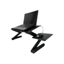 Foldable E-Table With Mouse Pad Black