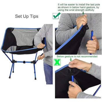 Portable Folding Camping Detachable Slacker Chairs With Carry Pouch