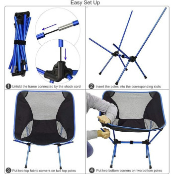 Portable Folding Camping Detachable Slacker Chairs With Carry Pouch