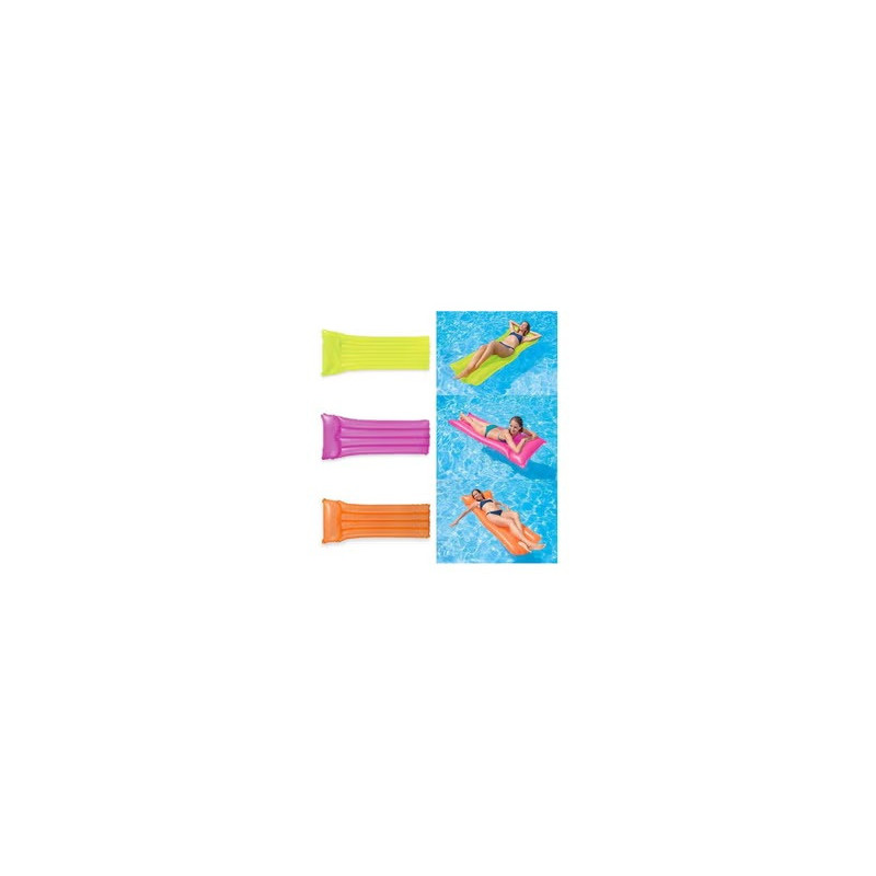 Intex Neon Frost Air Floating Mat-Assorted 1.83x 76cm