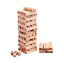Babybaba Wooden Building Blocks Puzzle With Free Keyring