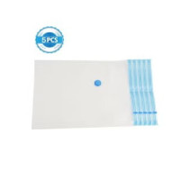 5-Piece Vacuum Storage Bag Clear/Blue, 70 x 90cm