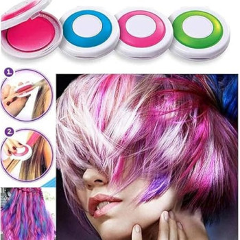 Kretix 4-Piece Assorted Highlight Hair Chalk Set Multicolour 0.98 x 0.8 x 1.2 Inch