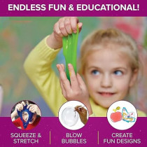 12-Piece Colorful Slime Set Stress Reliever Less Sticky Environment Friendly