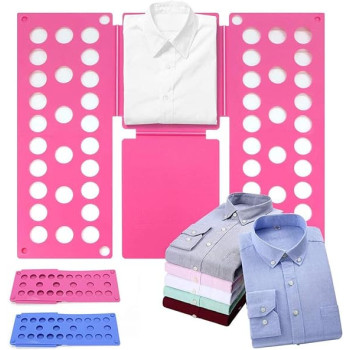 Adjustable Clothes Folding Board Pink 40 x 16 x 0.5Centimeter