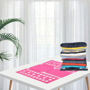 Adjustable Clothes Folding Board Pink 40 x 16 x 0.5Centimeter