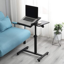 Rolling Laptop Table Black