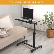 Rolling Laptop Table Black