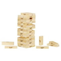 Hasbro 54-Piece Classic Jenga Stacking Block Set 10.5 x 5 Inch