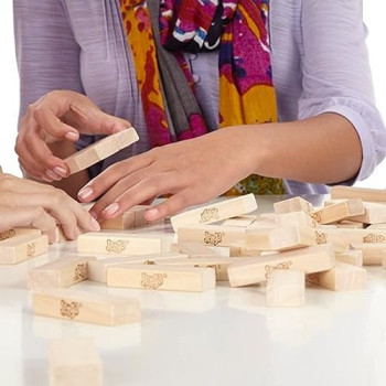 Hasbro 54-Piece Classic Jenga Stacking Block Set 10.5 x 5 Inch