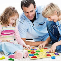 Funblast Wooden English Alphabets Pegged Puzzle