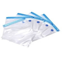 5-Piece Reusable Vacuum Sealer Food Saver Bag Set, Clear/Blue, 30 x 34 Cm