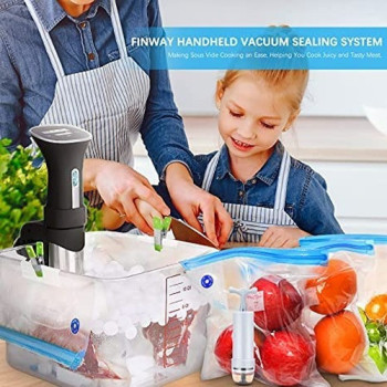 5-Piece Reusable Vacuum Sealer Food Saver Bag Set, Clear/Blue, 30 x 34 Cm