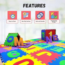 36-Piece Soft Eva Foam Puzzle Mat Multicolour