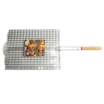 Bita Stainless Steel Bbq Grill Silver/Brown 45 x 44 Centimeter