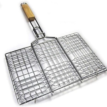 Bita Stainless Steel Bbq Grill Silver/Brown 45 x 44 Centimeter