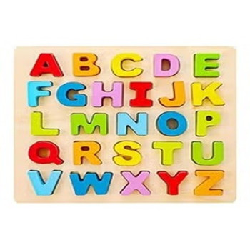 Babe Preschool Learning Alphabet With Wooden Block