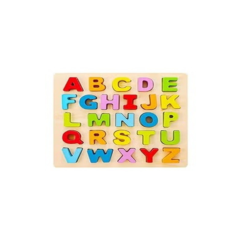 Babe Preschool Learning Alphabet With Wooden Block