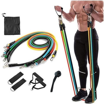11Pc Resistance Bands Set