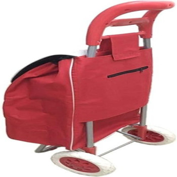 Portable Foldable Trolley Bag Red 10Centimeter