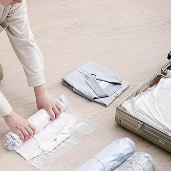 Serenelife 20-Piece Vacuum Storage Bag With Hand Pump Clear/Yellow/Black Colour