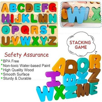 Alphabet Abc Wooden Puzzles Board Kit