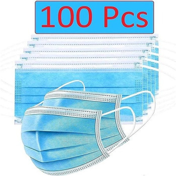 Newnik 100-Piece Disposable Elastic Face Mask Set